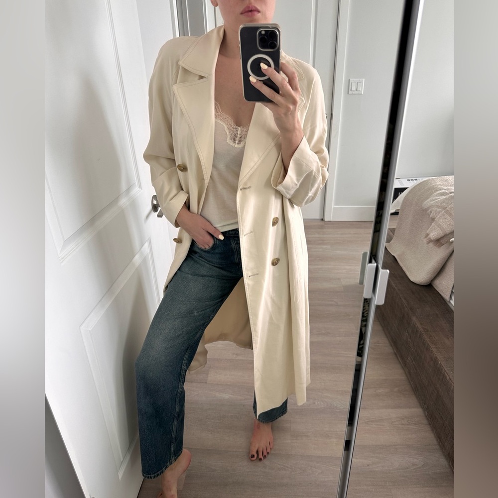 Soft Cream Trench Coat